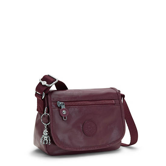 Torby Mini Kipling Sabian Metallic Crossbody Bordowe | PL 1864YX